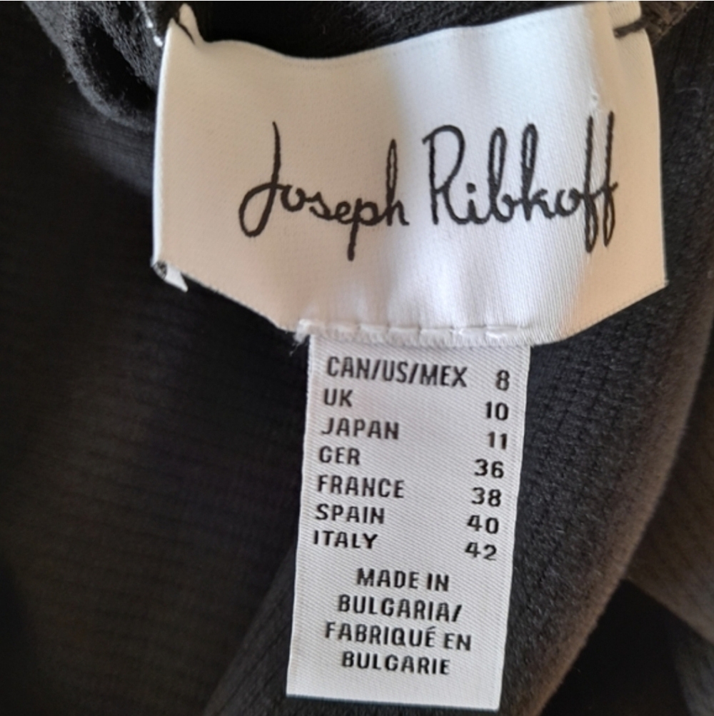 Joseph Ribkoff Black Cowl Neck Sweater with Zipper Accent Size 8 - Picture 5 of 6